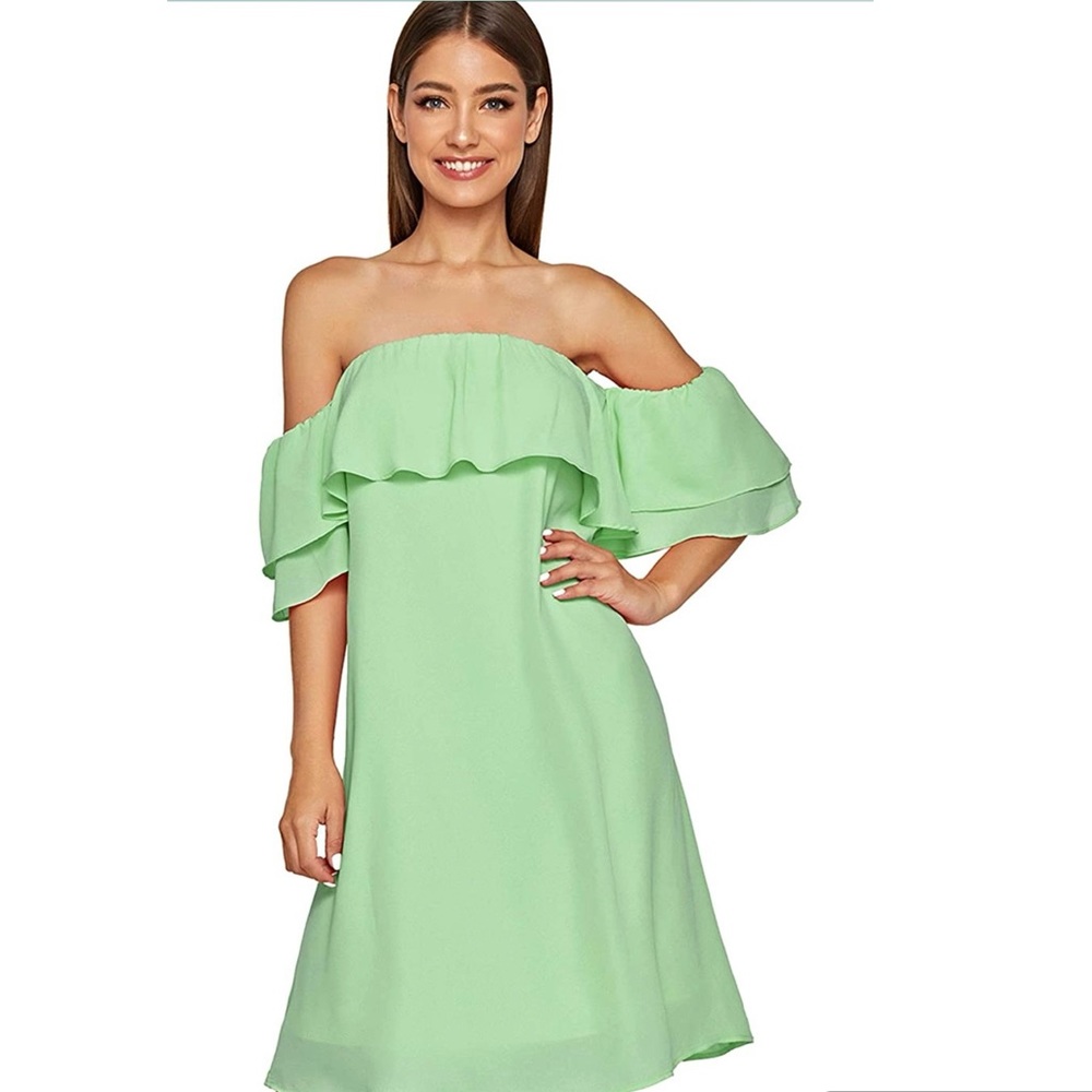 ✨NWOT Milumia Off Shoulder Ruffles Shift Dress✨